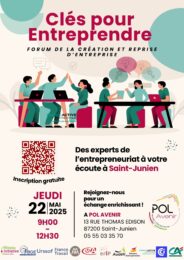 🌟 « Les clés pour entreprendre » : donnez vie à votre projet ! Jeudi 22 mai de 9h00 à 12h30